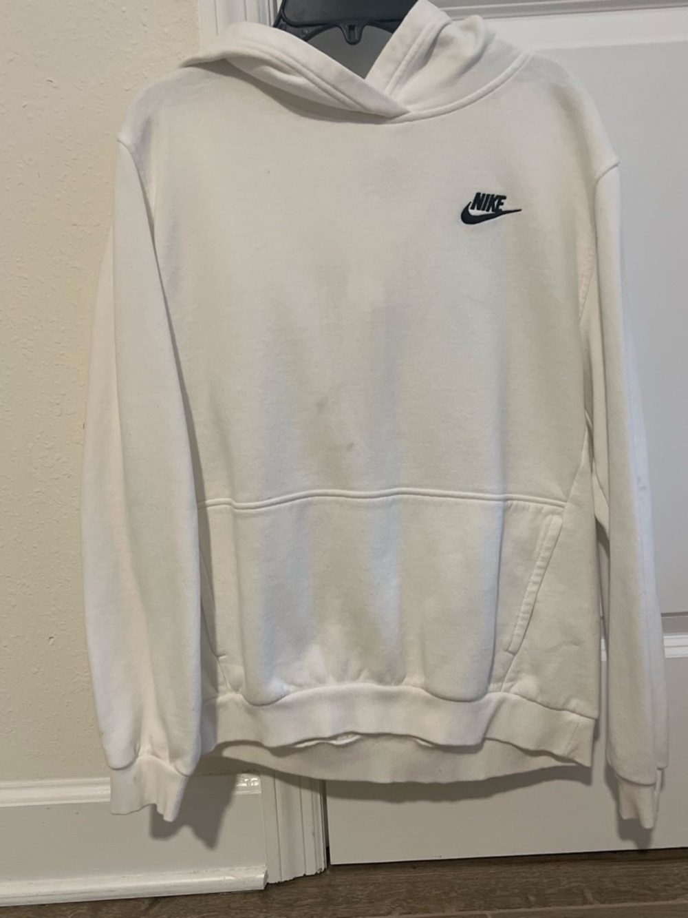 Women's White Nike Fleece Hoodie Label
